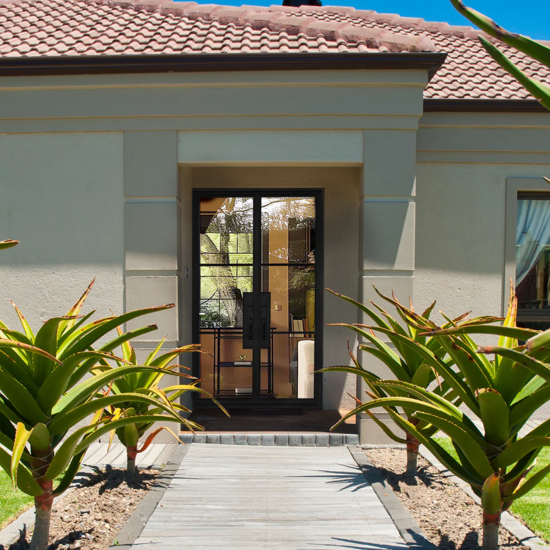 3 Lite French Steel Exterior Double Door - Image 4