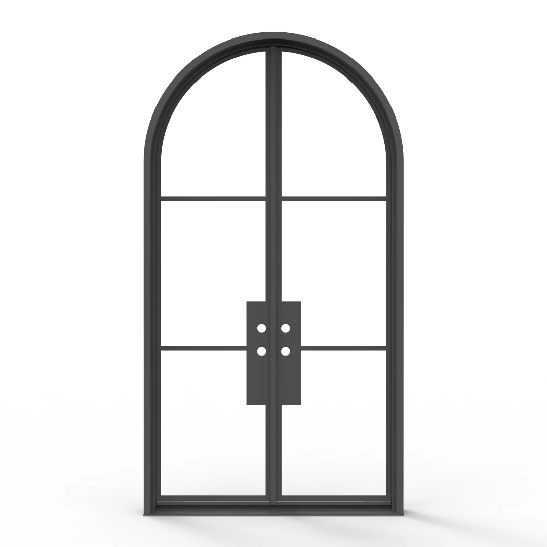3 Lite French Steel Exterior Double Door - Image 5