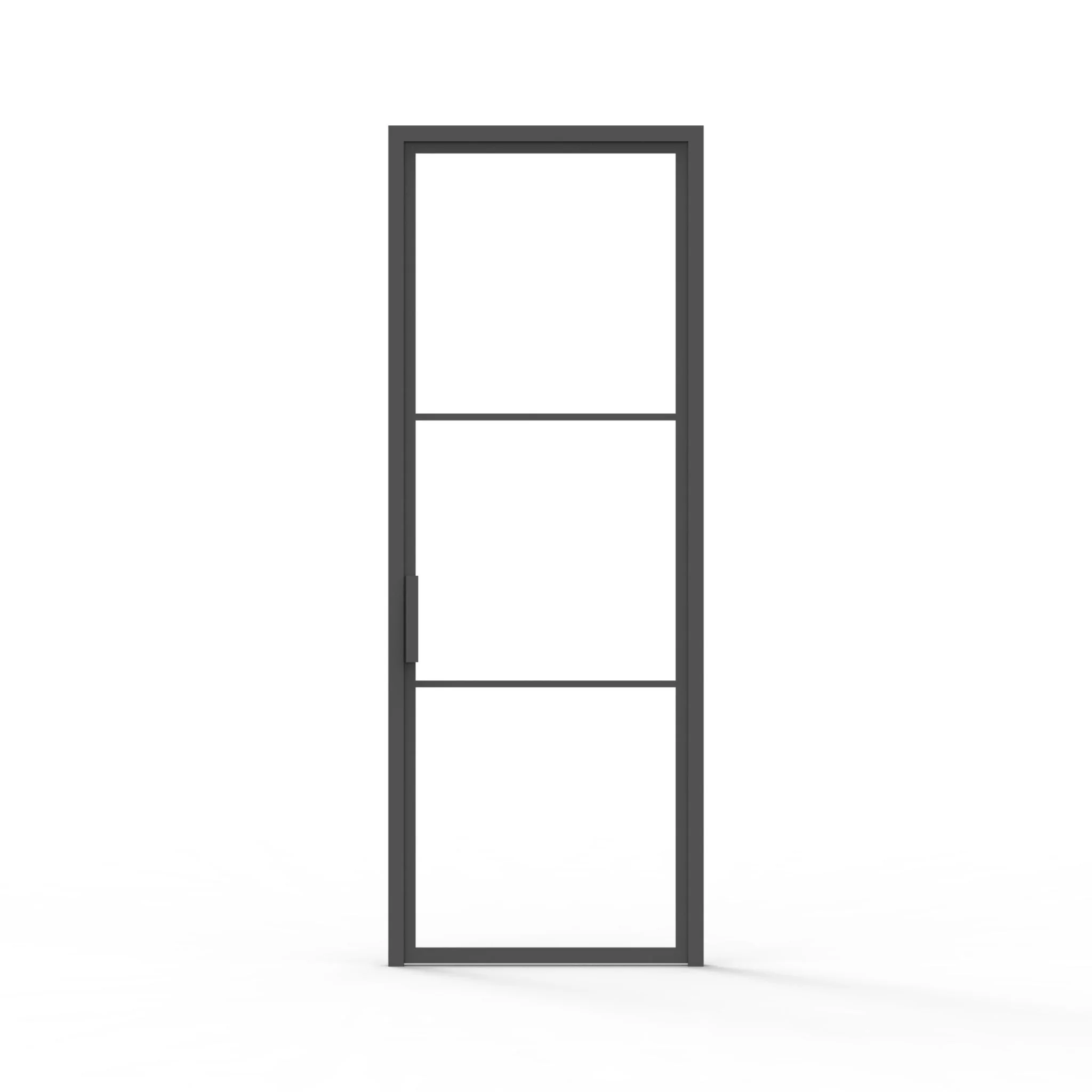 3 Lite French Steel Interior Single Door - Image 3