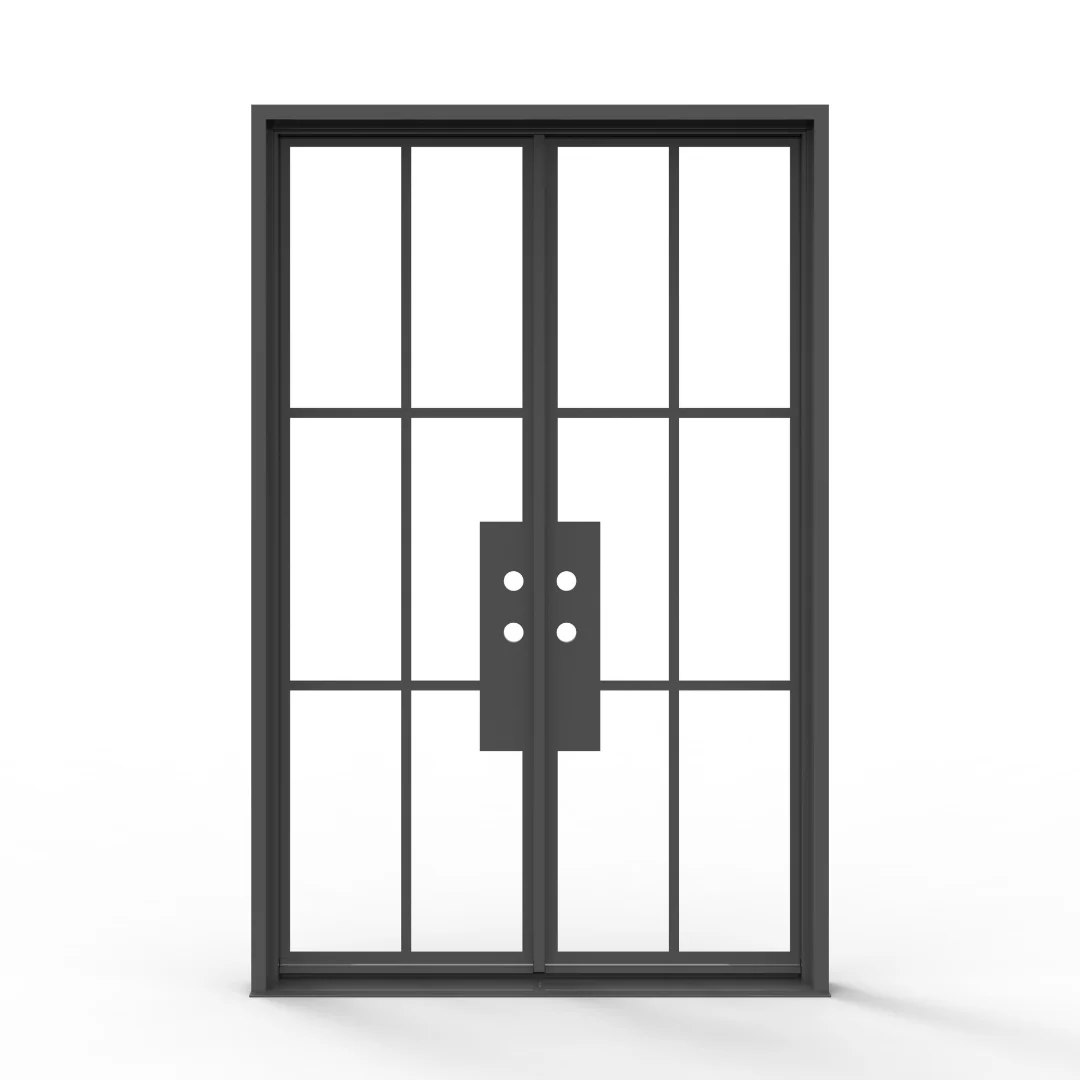 6 Lite French Steel Exterior Double Door - Image 3