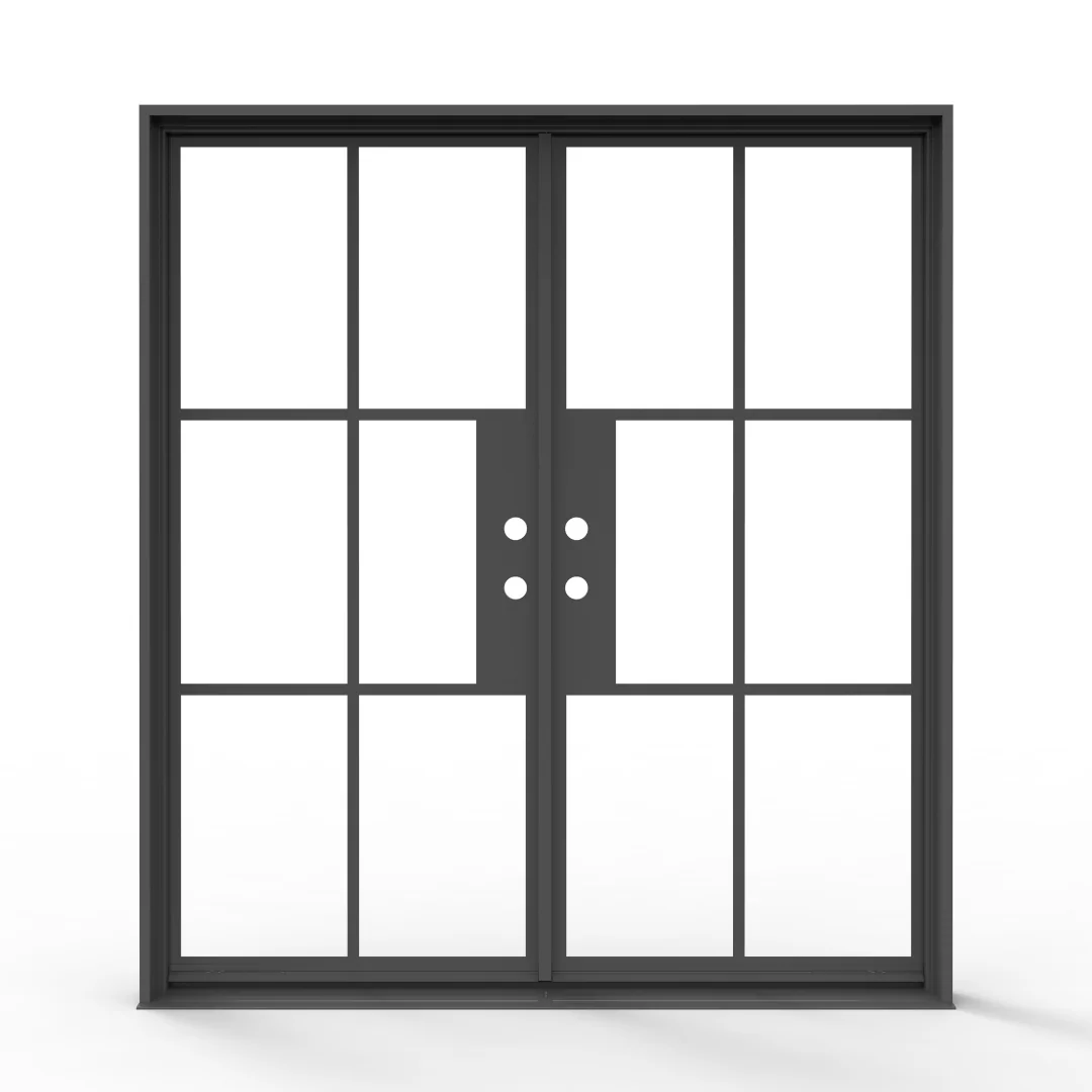 6 Lite French Steel Exterior Double Door - Image 6