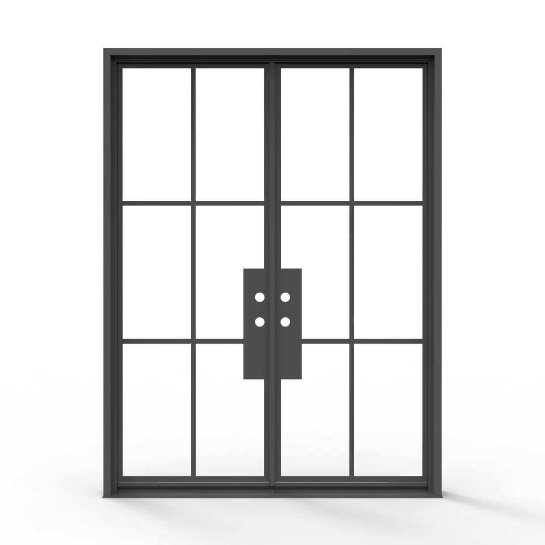 6 Lite French Steel Exterior Double Door - Image 8