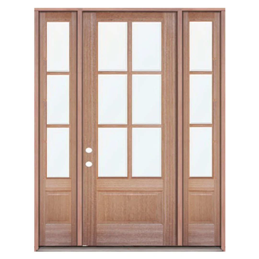 6 Lite Mahogany with Clear Glass - Image 3