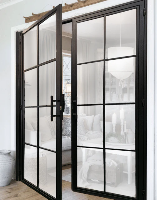 8 Lite Interior Iron Double Door - Image 3